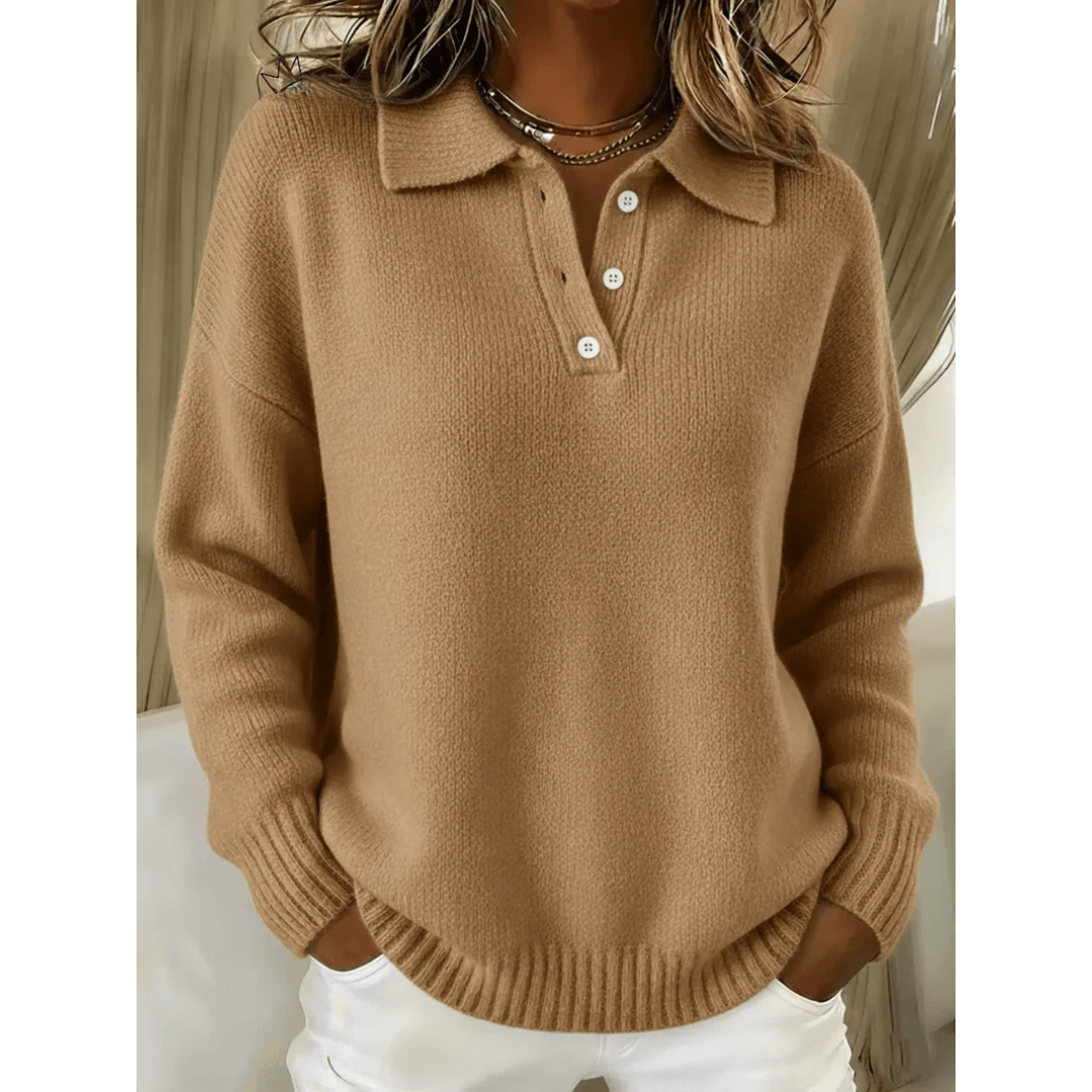 Avianna™ Collared Button Knit Sweater