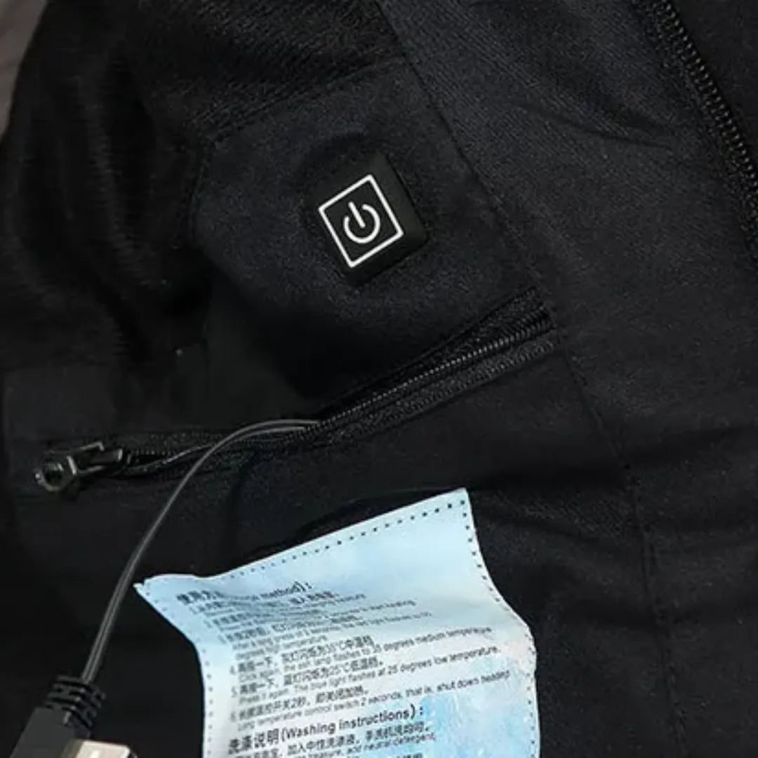 Women's Heated Jacket Hooded USB Zip Up | Pockets