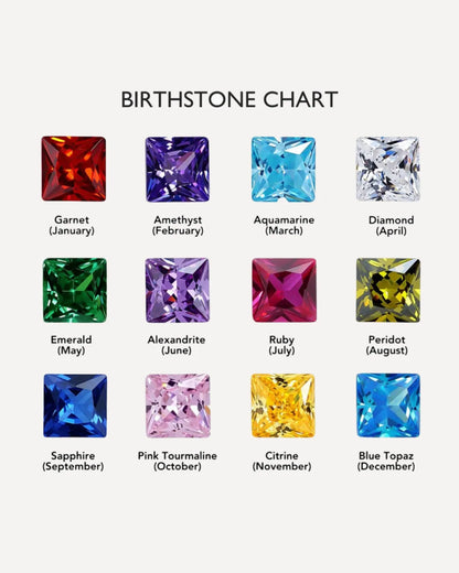 Ava Initial Birthstone Necklace