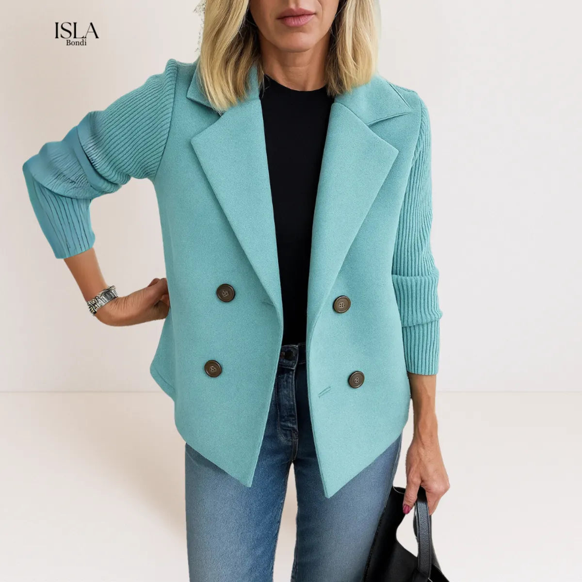 Celeste™ Knit Sleeve Blazer | Effortless Elegance & Everyday Sophistication
