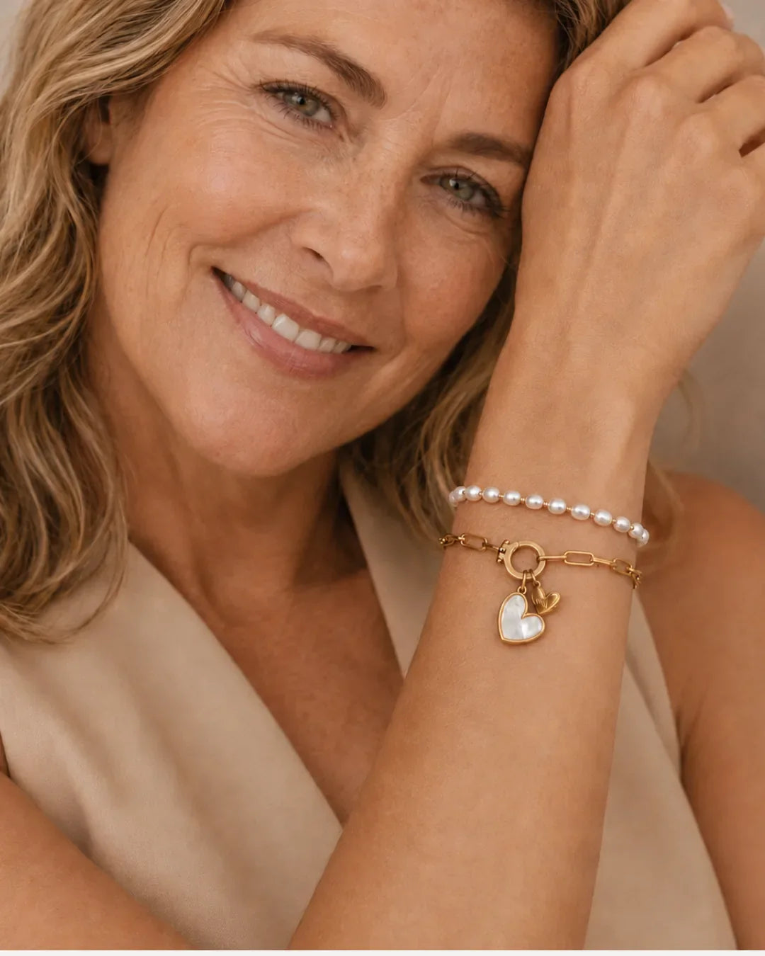 Janica Heart Bracelet with Initial Charm
