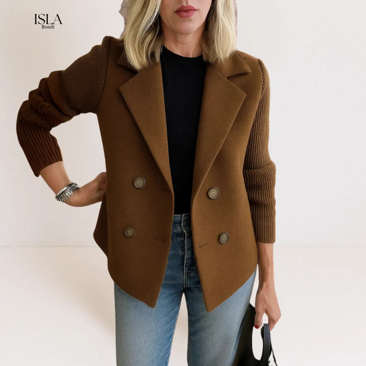 Celeste™ Knit Sleeve Blazer | Effortless Elegance & Everyday Sophistication