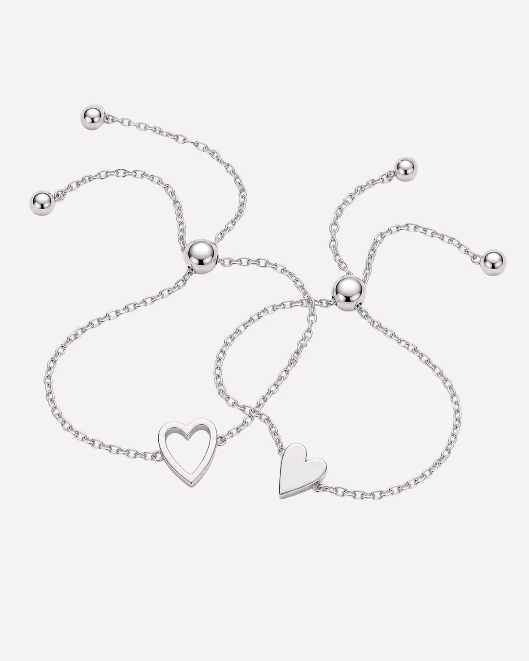 Aurora Matching Heart Charm Bracelet