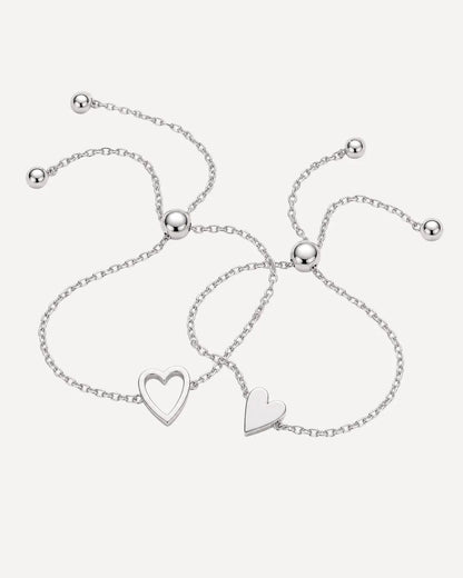 Aurora Matching Heart Charm Bracelet