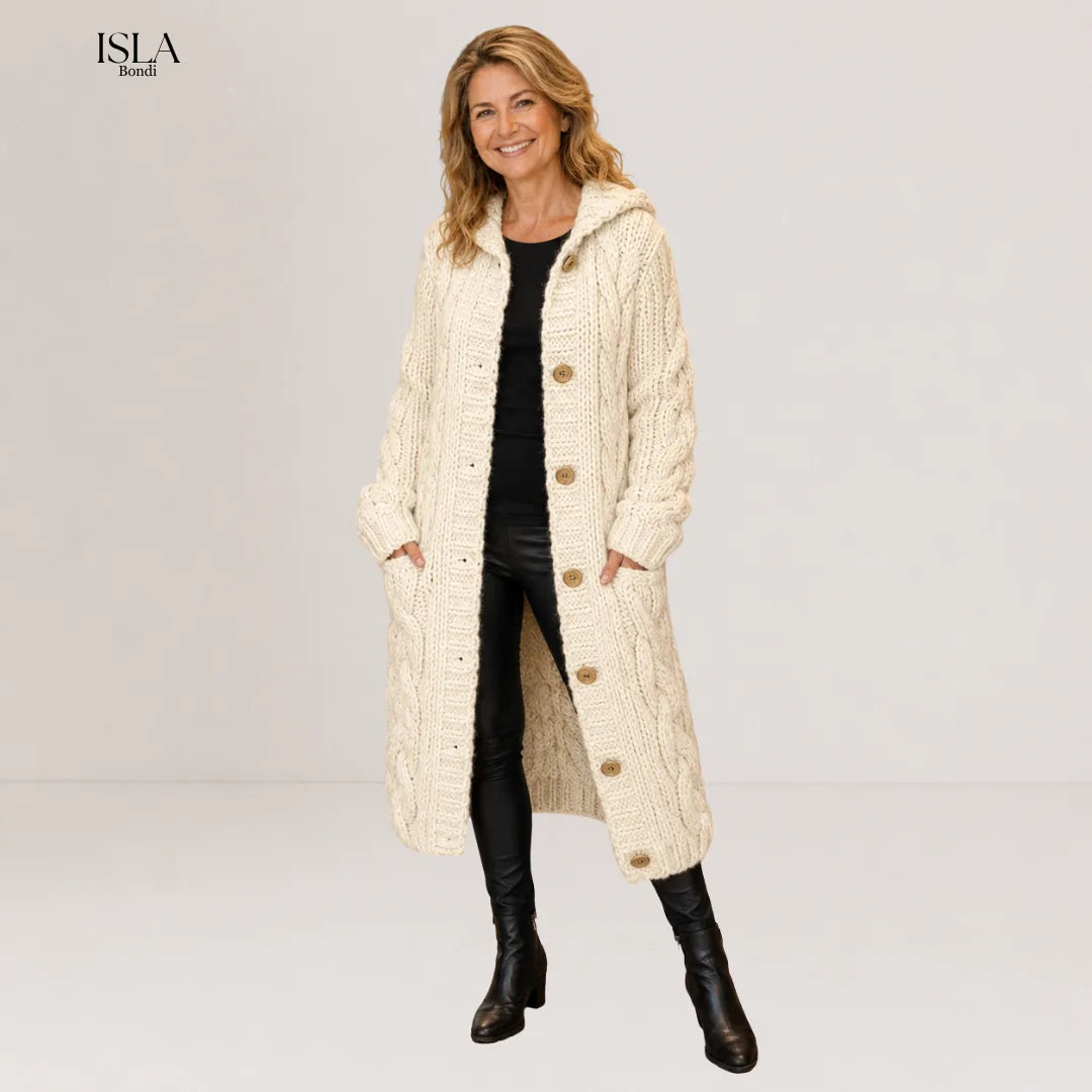 Karina™ | Elegant Cosy Cable-Knit Coat