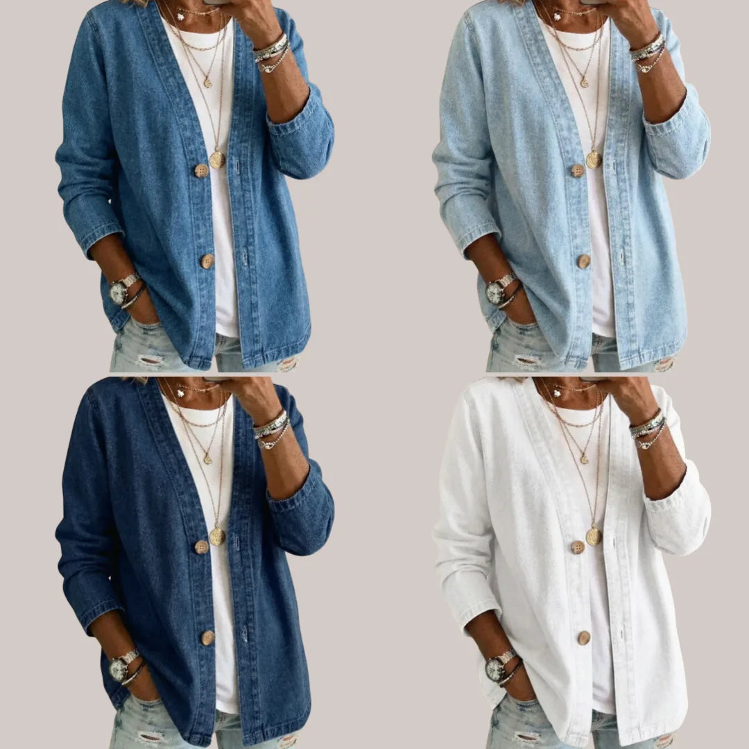 Daria - Denim Button Coat
