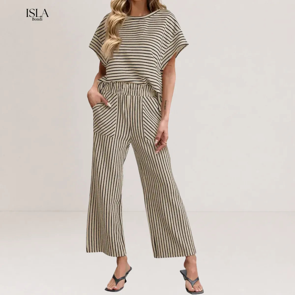 JOSLYN™ – Striped Relaxed Lounge Two-Piece Set