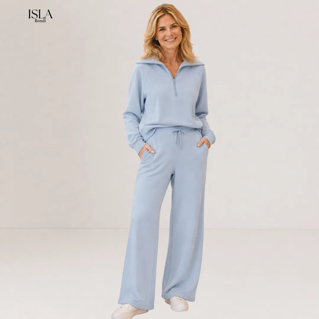 RANDI™ – Cozy Zip-Up Wide Leg Sweatsuit Set