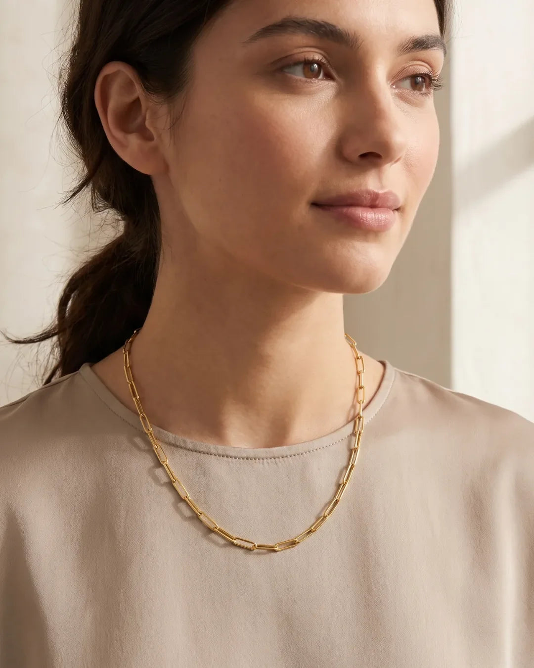 Elowen Paperclip Chain Necklace Elegant