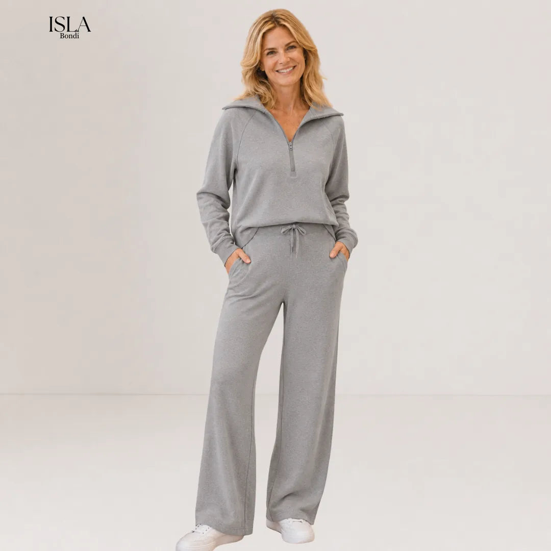 RANDI™ – Cozy Zip-Up Wide Leg Sweatsuit Set