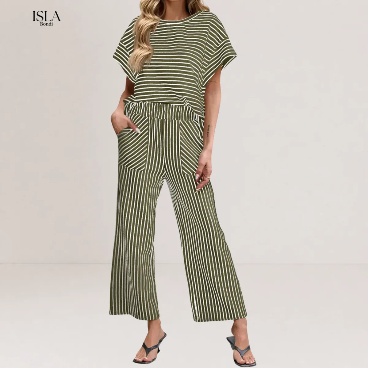 JOSLYN™ – Striped Relaxed Lounge Two-Piece Set