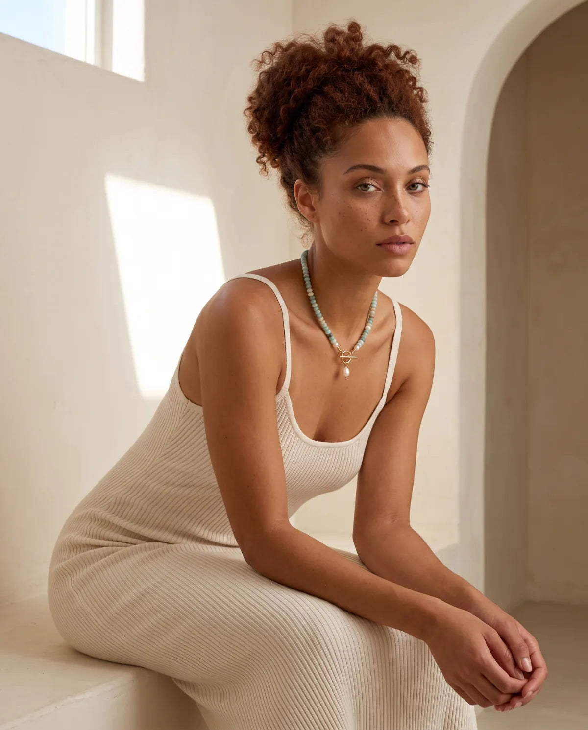Mariselle Turquoise Beaded Necklace Serenity
