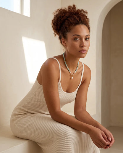 Mariselle Turquoise Beaded Necklace Serenity