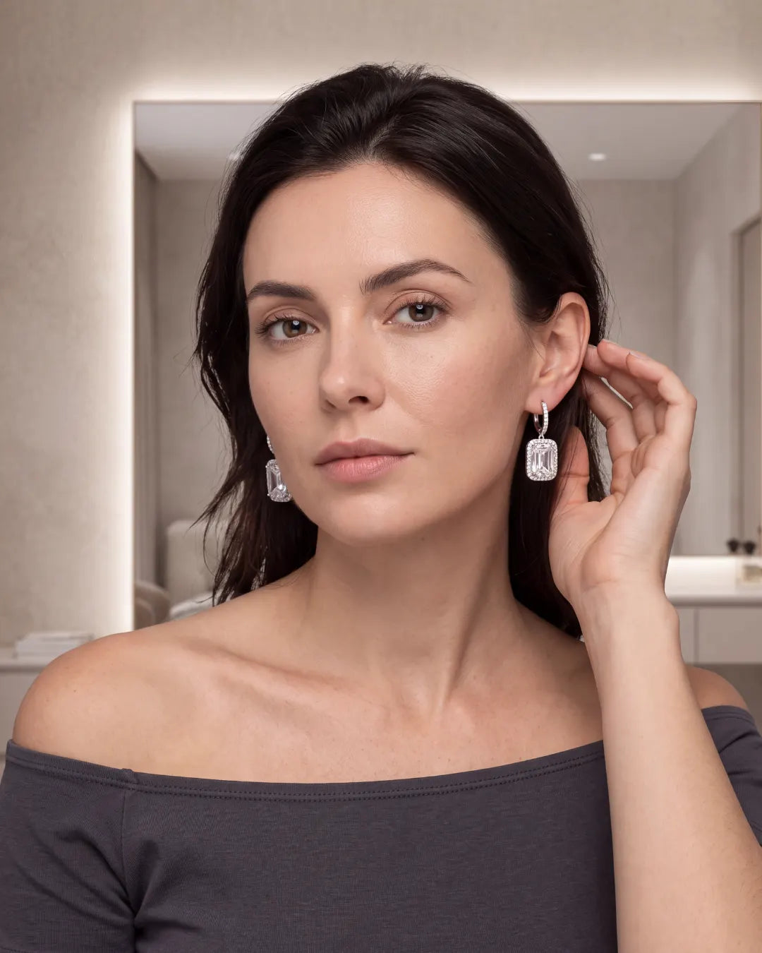 Celestine Crystal Drop Earrings Éclat