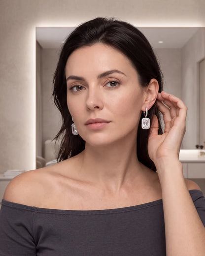 Celestine Crystal Drop Earrings Éclat