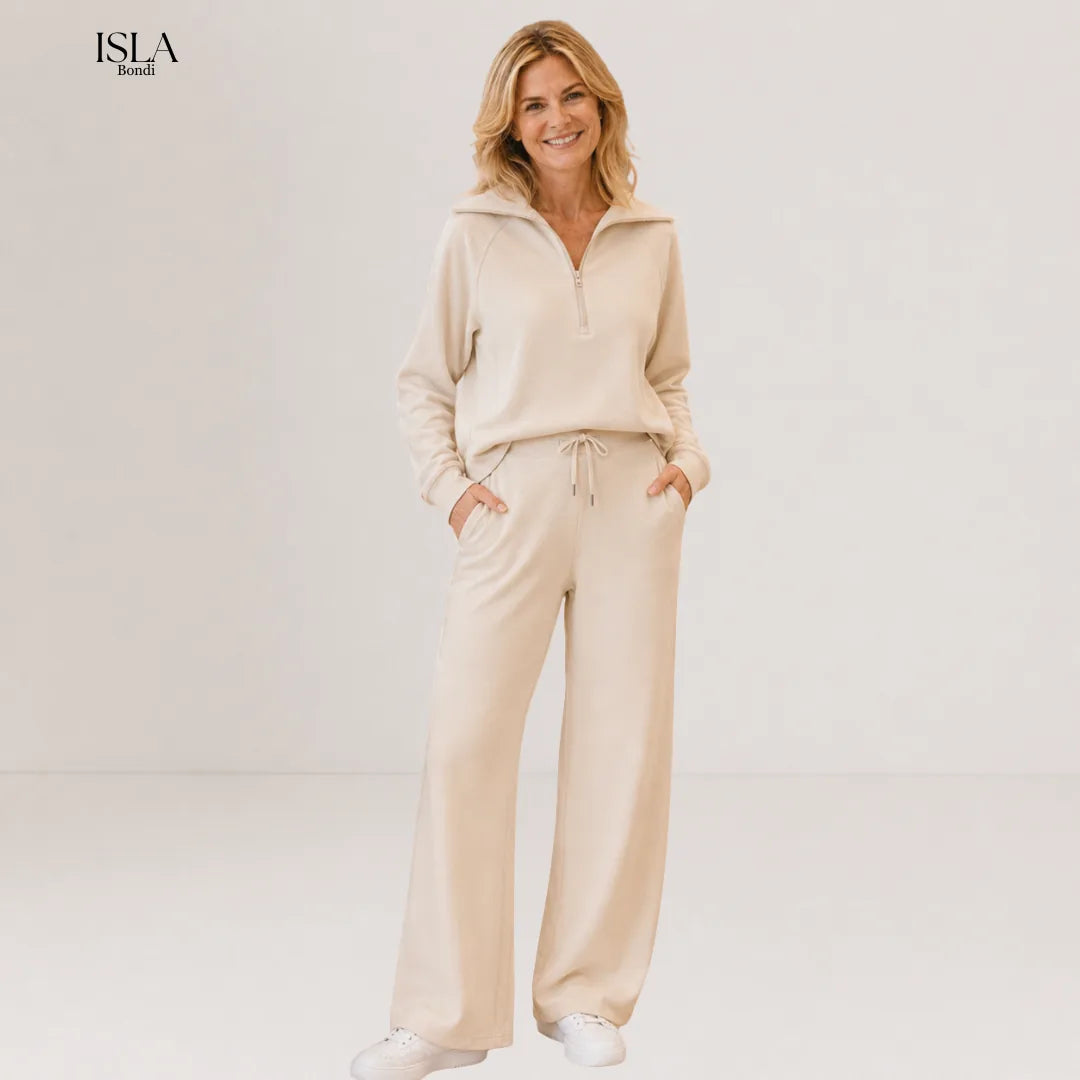 RANDI™ – Cozy Zip-Up Wide Leg Sweatsuit Set