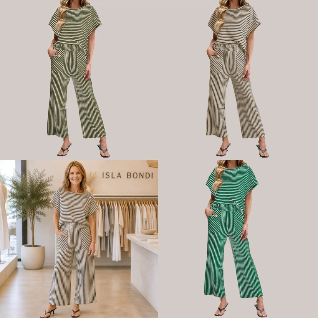 JOSLYN™ – Striped Relaxed Lounge Two-Piece Set
