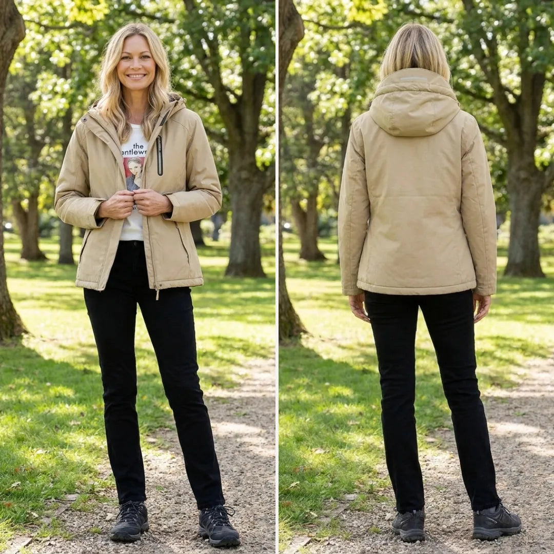 Women's Heated Jacket Hooded USB Zip Up | Pockets