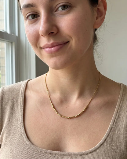 Rosalind Morse Code Necklace Signature