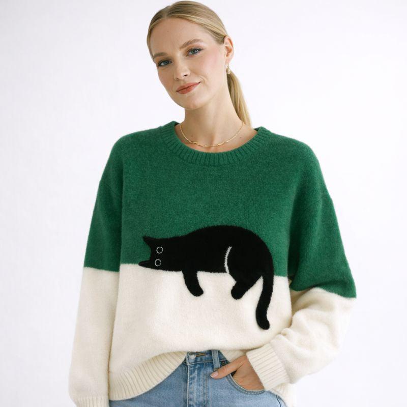 Ruthie™ Cozy Cat Knit Sweater