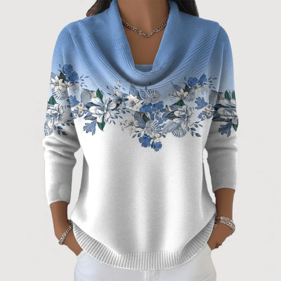Nora™ Floral Soft Collared Jumper