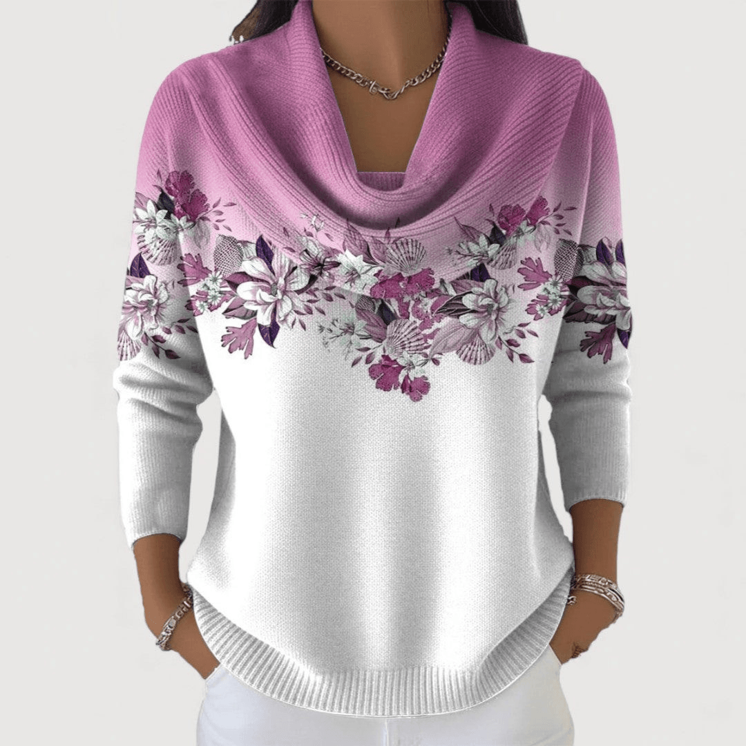 Nora™ Floral Soft Collared Jumper