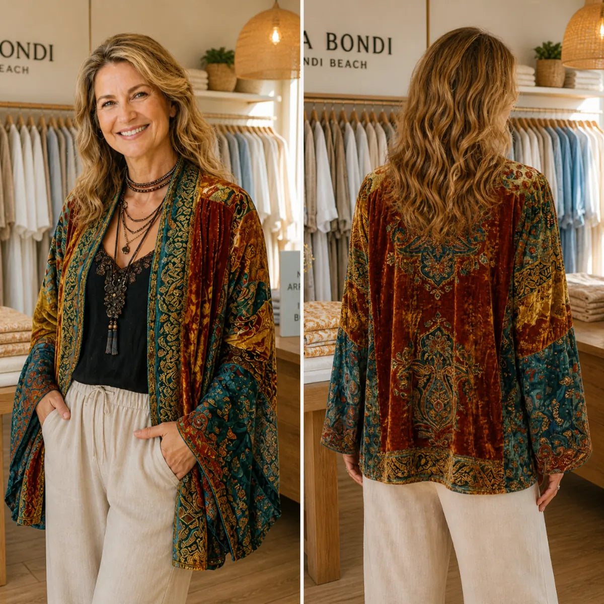 Darcy™ Boho Embroidered Kimono Cardigan